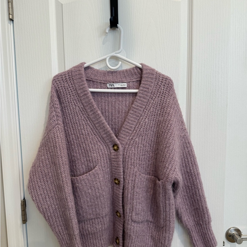 Zara Women's Lavender Button-Up Cardigan - Picture 5 of 5